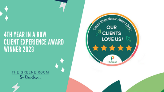 4th Year in a Row - The Greene Room is a Client Experience Award Winner Again